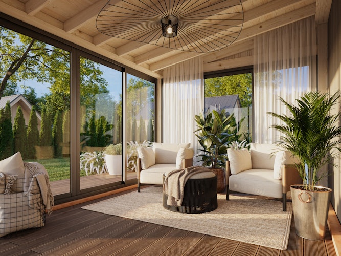 Palmako Glashaus Lumi 11,6 m² (Wintergartenanbau) - Slide