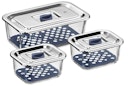 WMF Frischhalte- und Serviersystem-Set 3-teilig Top Serve mit Abtropfgitte