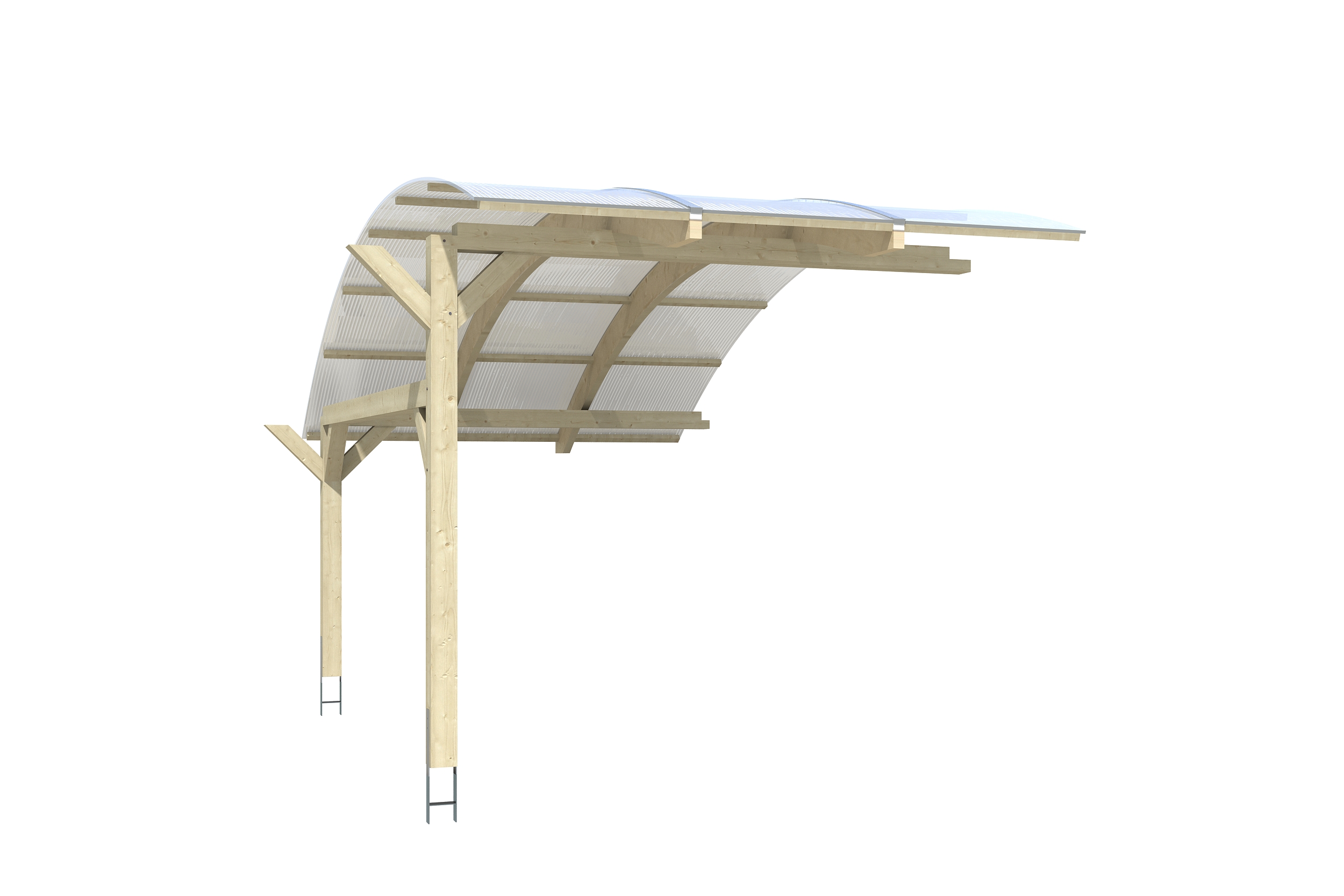 Skan Holz Schwaben Carport-Stellplatzerweiterung Breite 299cm unbehandelt