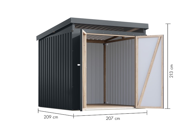 Karibu Metall Gartenhaus Iridium 2/2,5/3/3,5