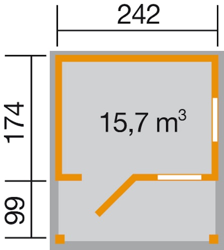 Weka Gartenhaus Satteldachhaus 820 - 20 mm
