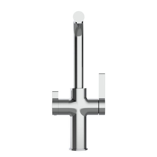 4 Wege Wasserhahn Küchenarmatur, FC, mit 360° schwenkbarem L-Auslauf, Verchromt