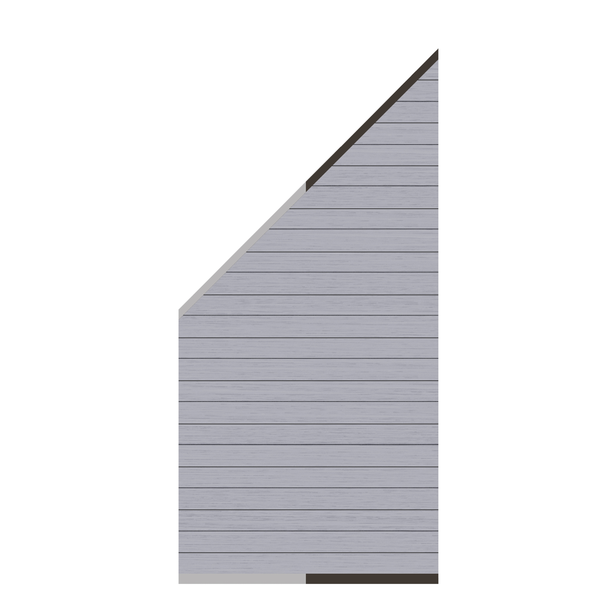 TraumGarten System WPC Classic Zaun-Anschluss-Set Grau