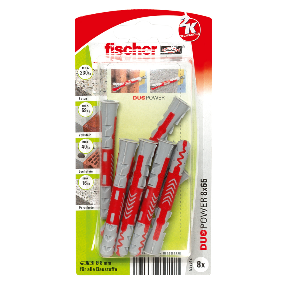 FISCHER Universaldübel Duopower 8x65 mm K (8 St.)