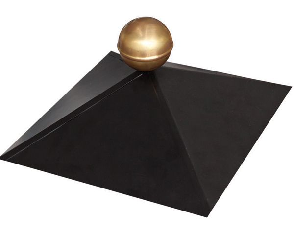 KARIBU Pavillonhaube, BxT: 35,5 x 35,5cm, schwarz, messing|metall - Image 2