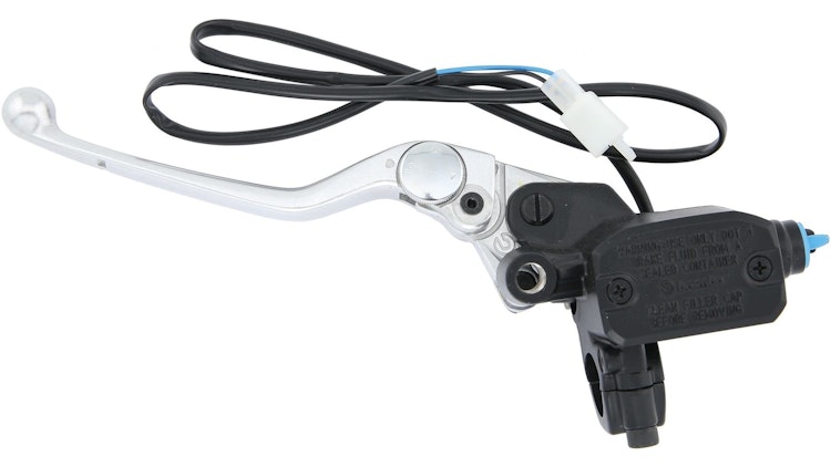 Brembo Kupplungsgeberzylinder PSC12 schwarz Hebel poliert, verstellbar, mit Schalter