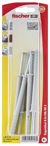 FISCHER Nageldübel N 8x100/60 S K