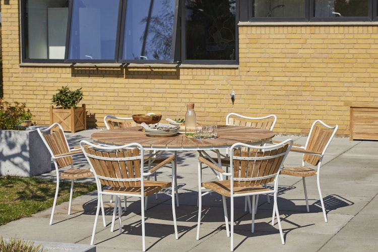 Cinas Klapptisch ELLEN, Aluminium / Teak