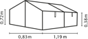 Vitavia Frühbeet Gaia Jumbo inkl. 4 Dachfenster