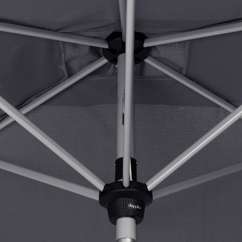 doppler Mittelmastschirm ACTIVE 300 x 200 Auto-Tilt, Aluminium Silber / Polyester 180 g/m²