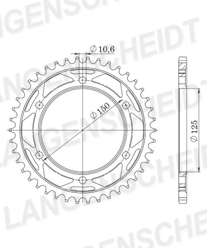 Supersprox Stealth-Kettenrad 525 47Z (Gold)