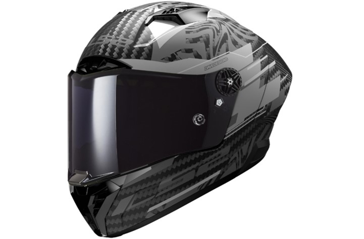 LS2 Integralhelm FF805 Thunder Carbon GP Aero XXL Schwarz / Grau matt Polar