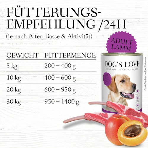 Dog's Love Classic 400g Dose Hundenassfutter