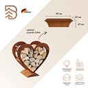 Vorschaubild Badeko Herz-Holzregal-Set: 45 & 58 cm hoch