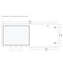 Vorschaubild Karibu Woodfeeling Gartenhaus Northeim 4 inkl. 300 cm Schleppdach und Rückwand