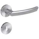 Vorschaubild Griffwerk Türgriff JETTE CRYSTAL K3 Schraubrosette-Edelstahl matt