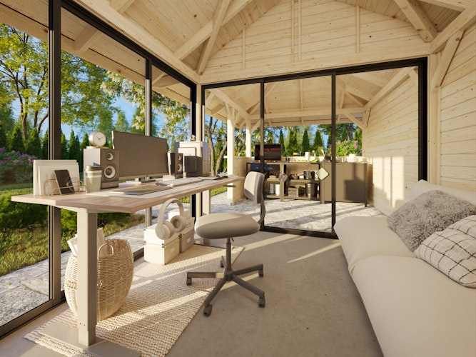 Palmako Pavillon Bianca 16,6 m² Set 207 Slide - 28 mm