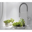 Vorschaubild Minimalistischer Wasserhahn Küchenarmatur, TECNO, mit 360° schwenkbarem Auslauf, abnehmbare 2 strahl Handbrause, Verchromt