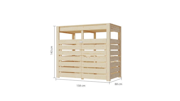 Karibu Mülltonnenbox für 2 oder 3 240 Liter Tonnen