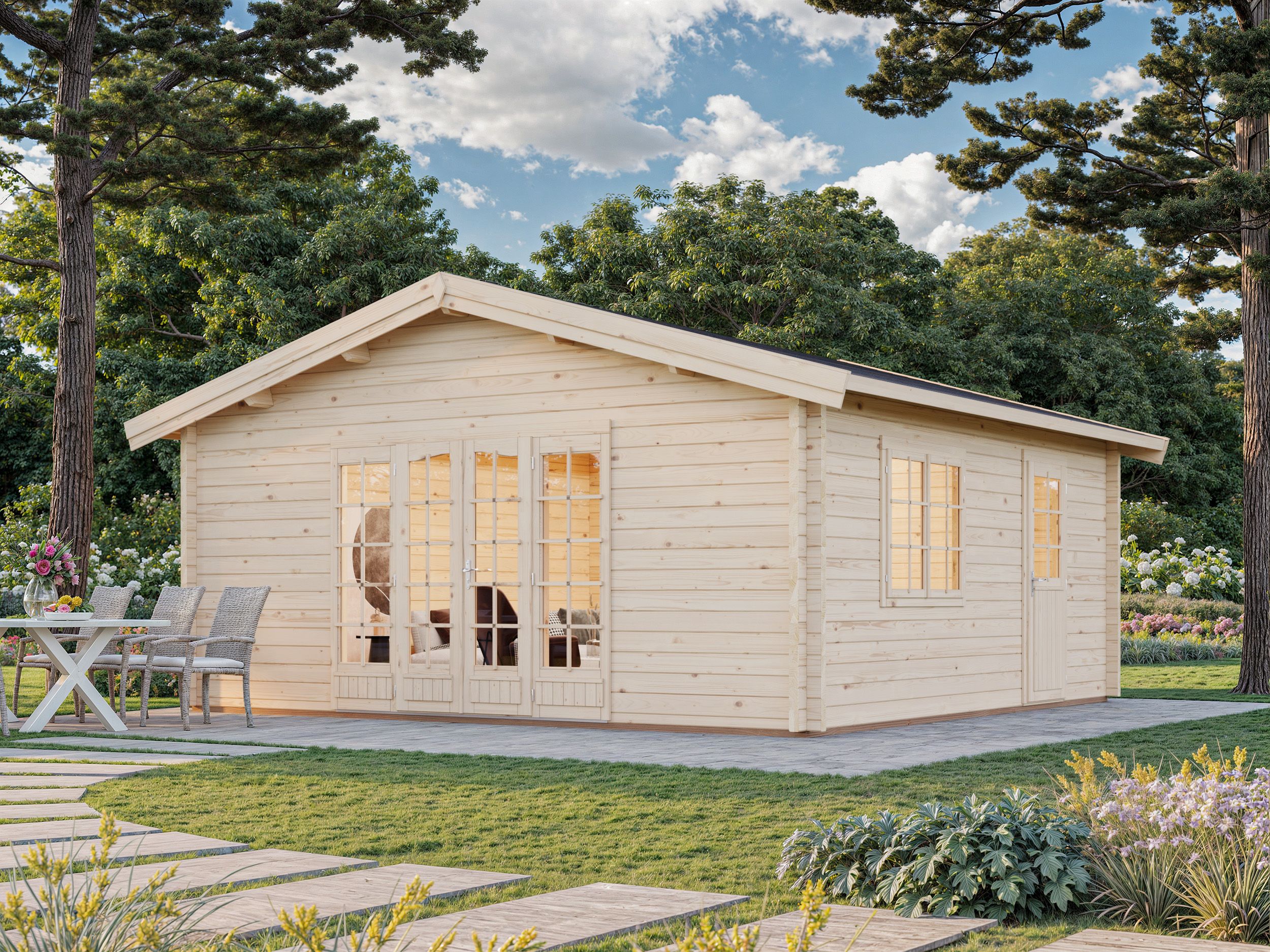 Palmako Gartenhaus Irene 27,7 m² - 70 mm