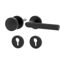 Vorschaubild Griffwerk Wechselgarnitur TRI 134 Schraubtechnik GK3 Rosetten rund Knopf R2 Graphitschwarz R