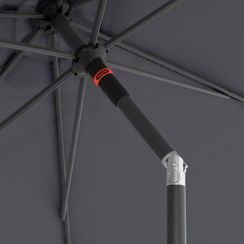 doppler Mittelmastschirm myZONE 300 Push up, Aluminium Anthrazit / 100 % Polyester 180 g/m²