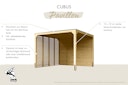 Karibu Pavillon Cubus mit Flachdach inkl. 2 Verlängerungspaketen