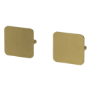 Vorschaubild Griffwerk Schlüsselrosettenpaar ONE abgerundet Blindrosette Flachrosette Gold matt