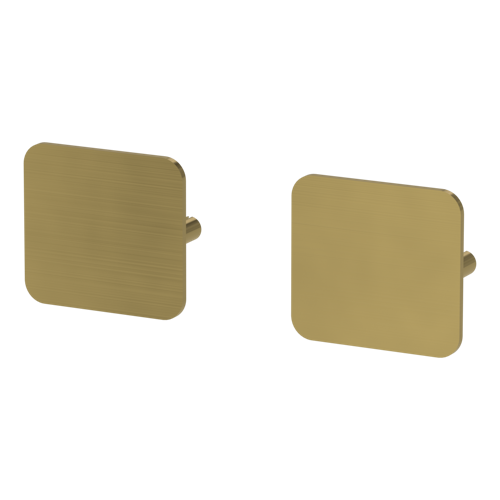 Griffwerk Schlüsselrosettenpaar ONE abgerundet Blindrosette Flachrosette Gold matt