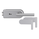 Vorschaubild Griffwerk SMILE 1.0 -Alu EV1 Ganzglastürbeschlagset -2-teiliger Bandsatz -mit Griff L-Form -BB