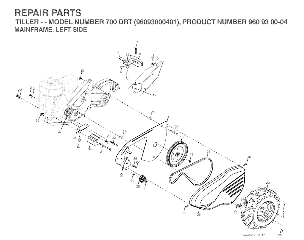 Explosionszeichnung Ersatzteile