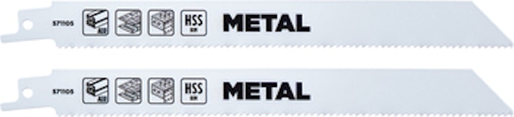 kwb HSS-BiM-Säbelsägeblätter für Metall, mittel, 2-tlg., 203 mm 571105