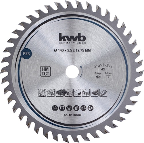 kwb Sägebl HM Fein 140x12,75 Z42 582368