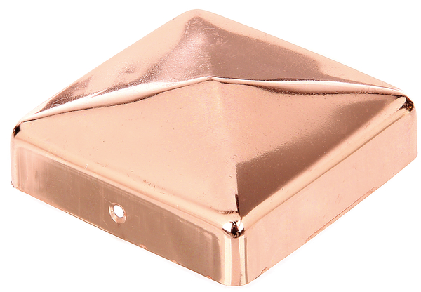 Alberts® Pfostenkappe für Holzpfosten flach Kupfer zaponiert LxB 90x90 mm