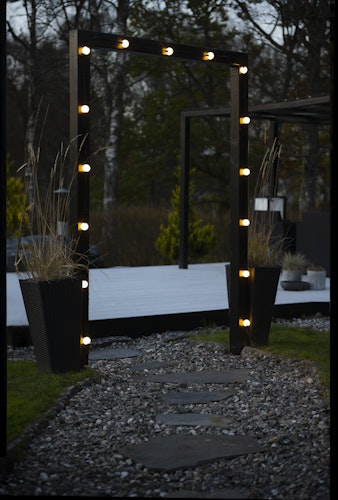 Konstsmide Weihnachtsbeleuchtung LED Lichterkette 30 runde opalfarbene Birnen,warmweiße Dioden