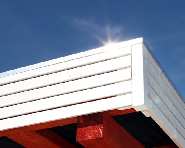 Skan Holz Spessart- Flachdach Doppelcarport aus Leimholz Breite 611 cm