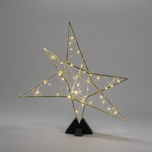 Konstsmide Weihnachtsbeleuchtung Metallsilhouette Stern, gold