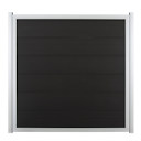 GroJa Viento Designzaun  Sondermaß Element mit Rahmen Silber