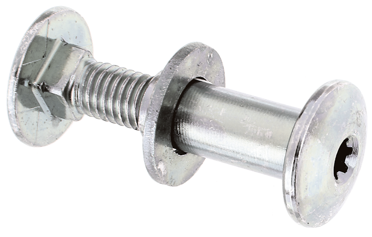 Alberts® Flachrundschraube, Multi-Fix, mit Mutter, galvanisch verzinkt dickschichtpassiviert, M8x30,L 50mm,Box à 2 St. 338312