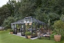 Juliana Gewächshaus Grand Oase anthrazit - 3 mm Sicherheitsglas - 25,6 m²
