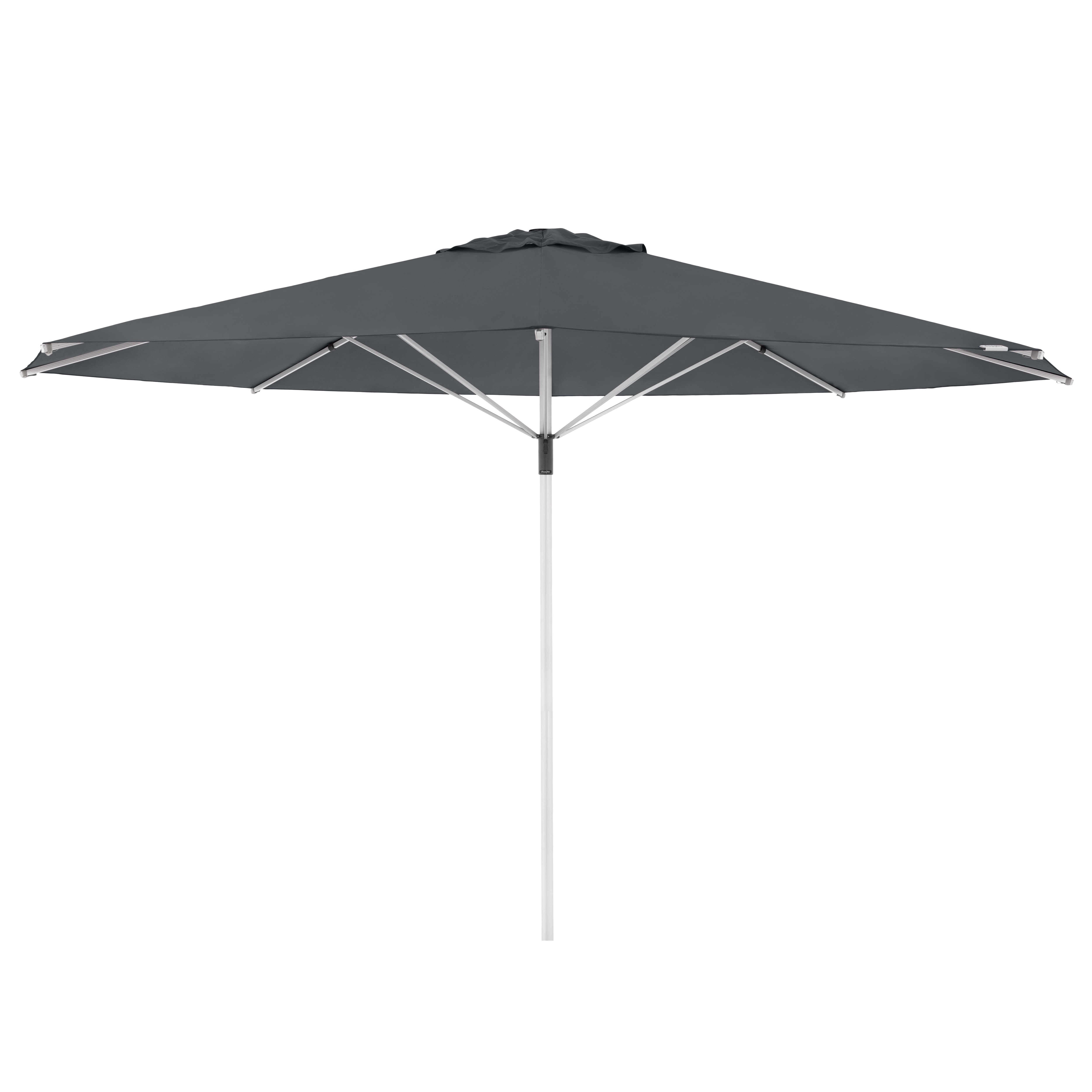 Doppler Mittelmastschirm TELESTAR 500 Telescope, Aluminium Silber / 100 % Polyester 180 g/m² Anthrazit