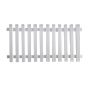 GroJa  BasicLine Gartenzaun weiß, Höhe: 90cm x Breite 180cm  Element Kunststoff gerade 