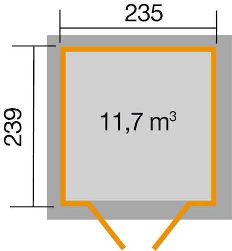 Weka Gartenhaus 226 - 21 mm