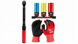 Milwaukee Reifenwechsel-Bundle – Drehmomentschlüssel, Schlagnüsse & Handschuhe