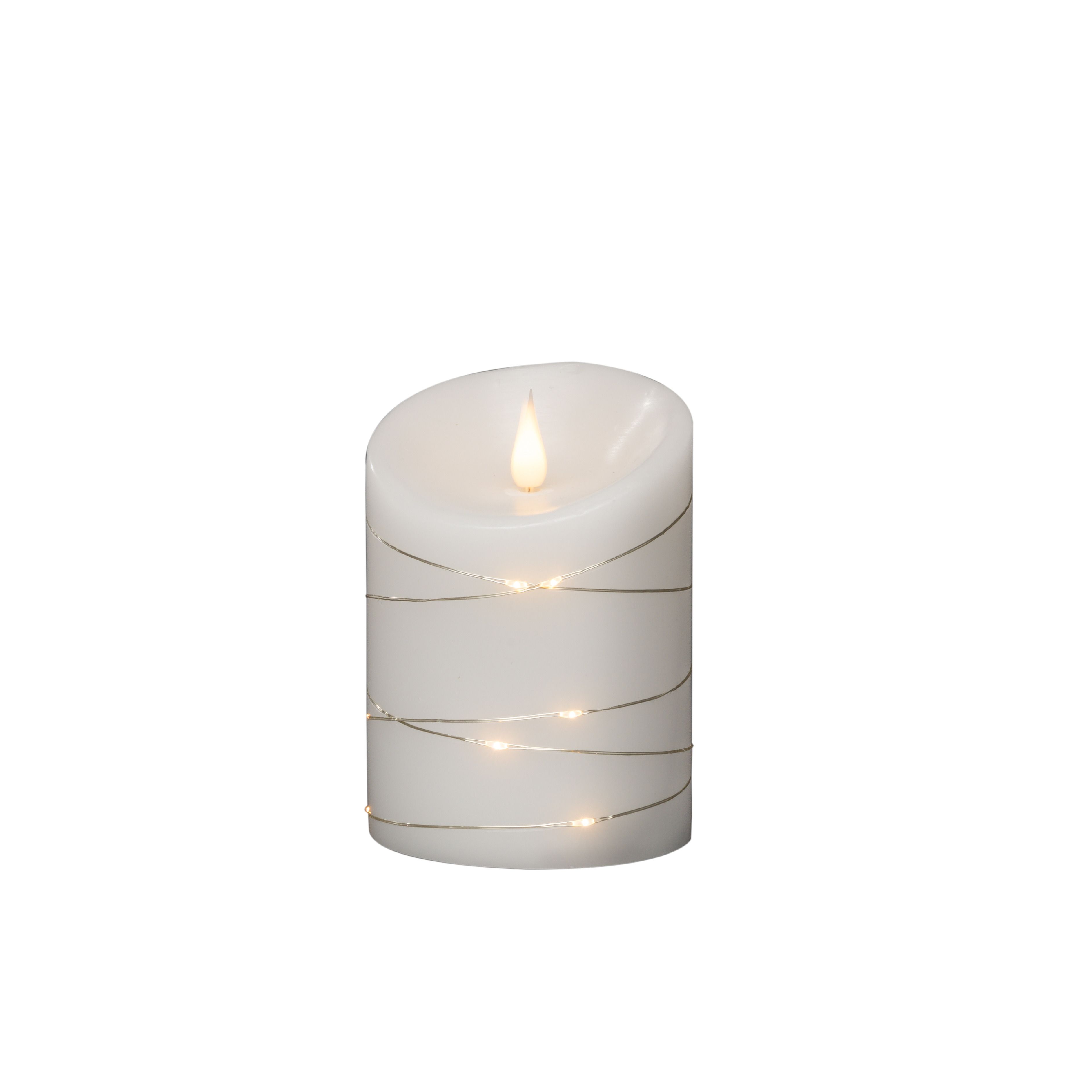 Konstsmide Weihnachtsbeleuchtung  LED Echtwachskerze 3D Flamme 15 Tropfen
