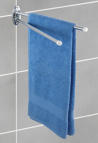 Wenko Handtuchhalter mit 2 runden Armen, Basic