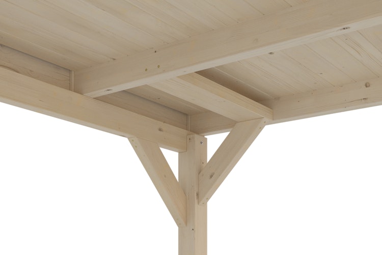 Skan Holz Grunewald - Flachdach Carport aus Leimholz Breite 321 cm