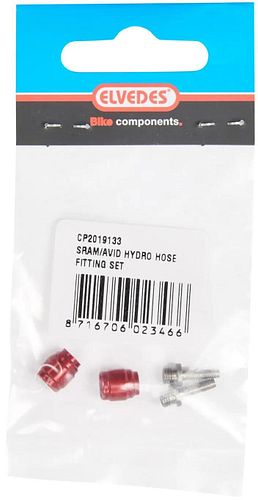 Elvedes Anschluss-Kit Avid / SRAM silber,rot