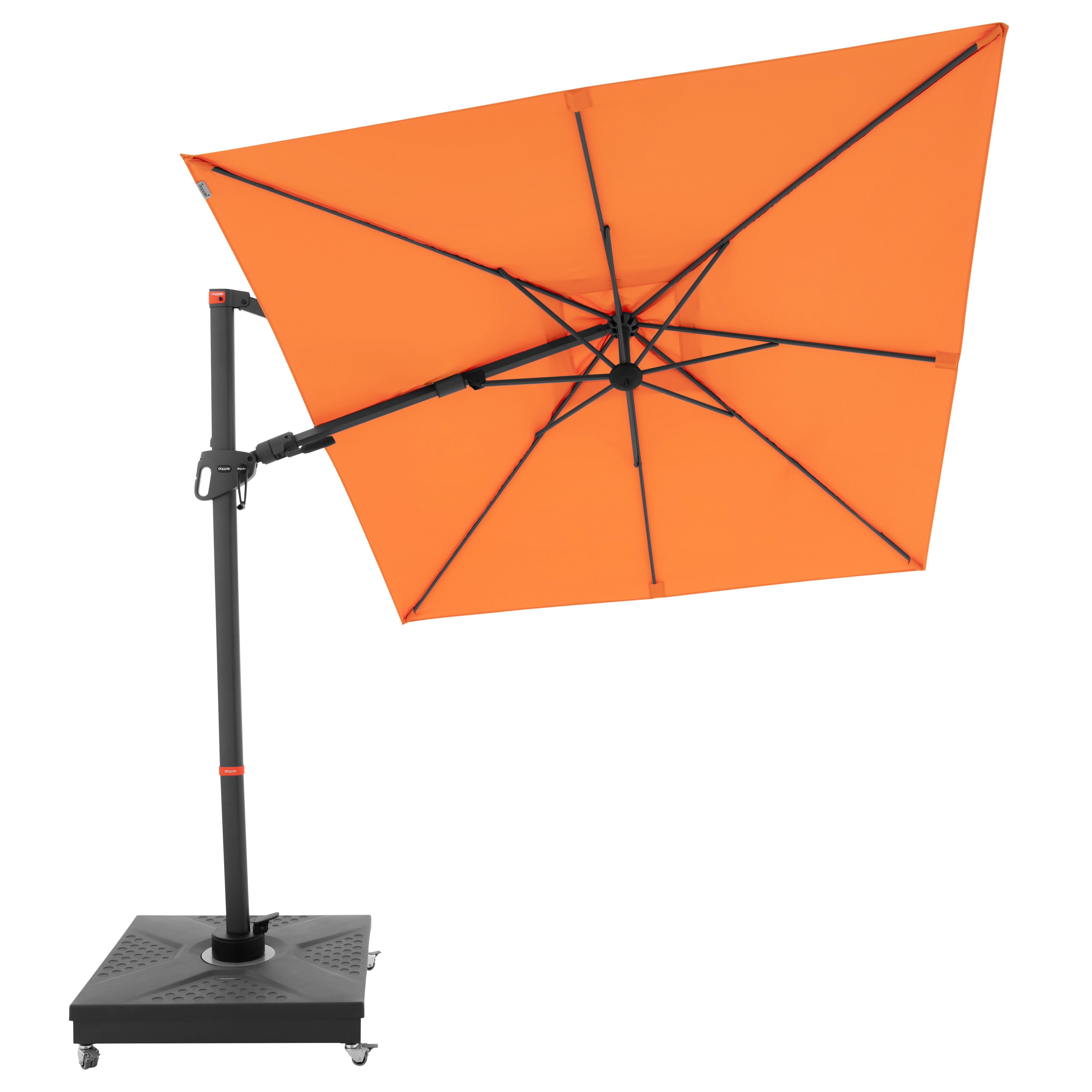 doppler Pendelschirm myZONE 210 x 210, Aluminium Anthrazit / 100 % Polyester 180 g/m²