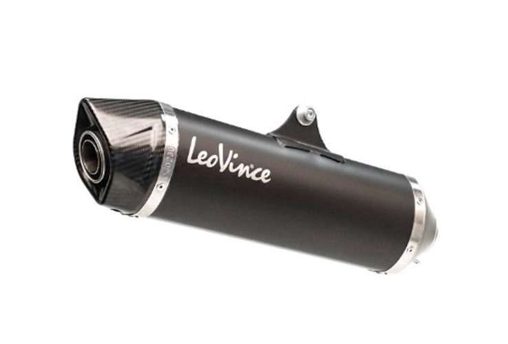 LeoVince SLIP-ON Edelstahl SBK NERO für HUSQVARNA 701 SUPERMOTO / ENDURO / ENDURO LR mit Katalysator